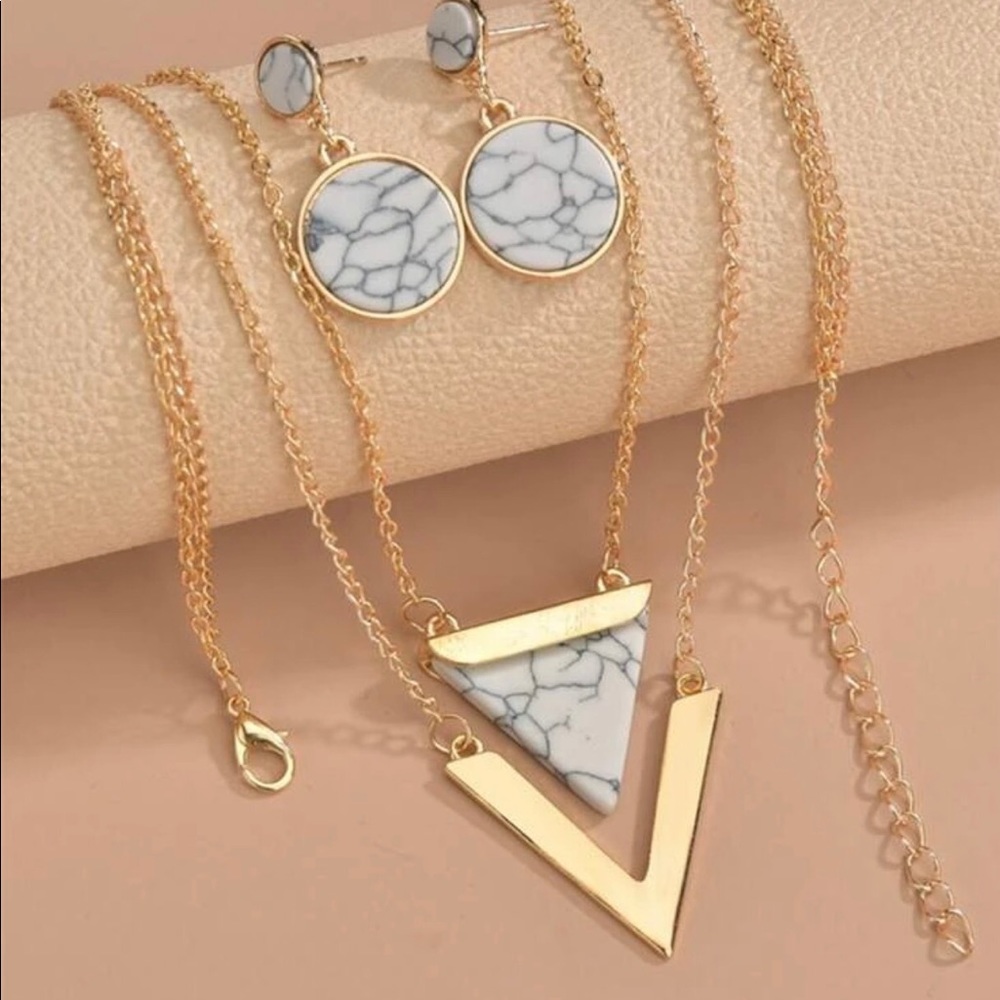 3pcs Gorgeous Marble Pattern Geometric Decor J Set - image 1